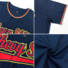 Custom Navy Red-White Authentic Baseball Jersey
