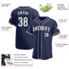 Custom Navy White Authentic Baseball Jersey