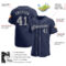 Custom Navy Gray Authentic Baseball Jersey