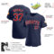 Custom Navy Red-White Authentic Baseball Jersey