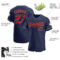 Custom Navy Red-Gray Authentic Baseball Jersey