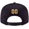 Custom Navy Gold-White Stitched Adjustable Snapback Hat