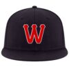 Custom Navy Red-White Stitched Adjustable Snapback Hat