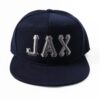 Custom Navy Gray-White Stitched Adjustable Snapback Hat