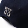 Custom Navy Gray-White Stitched Adjustable Snapback Hat