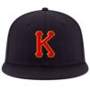 Custom Navy Red-Gold Stitched Adjustable Snapback Hat