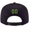 Custom Navy Neon Green-White Stitched Adjustable Snapback Hat