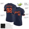 Custom Navy Orange Performance T-Shirt