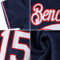 Custom Navy White-Gold Authentic Baseball Jersey