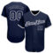 Custom Navy Navy-Gray Authentic Baseball Jersey