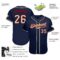 Custom Navy City Cream-Red Authentic Baseball Jersey