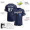 Custom Navy White-Light Blue Authentic Baseball Jersey