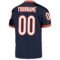 navy_0210-2 Custom Navy White-Orange Mesh Authentic Throwback Football Jersey