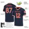 navy_0212-3 Custom Navy Orange-White Mesh Authentic Throwback Football Jersey