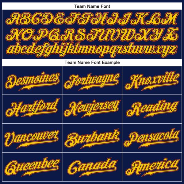 Custom Navy White Pinstripe Gold-Orange Authentic Baseball Jersey