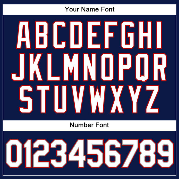 Custom Navy White Pinstripe White-Red Authentic Baseball Jersey