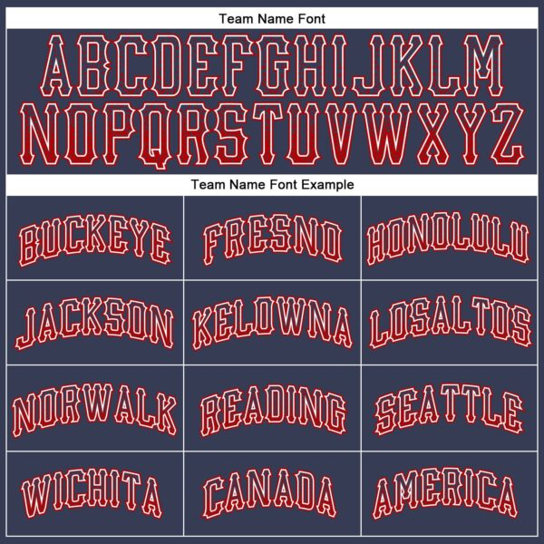 Custom Navy Red-White Authentic Drift Fashion Baseball Jersey