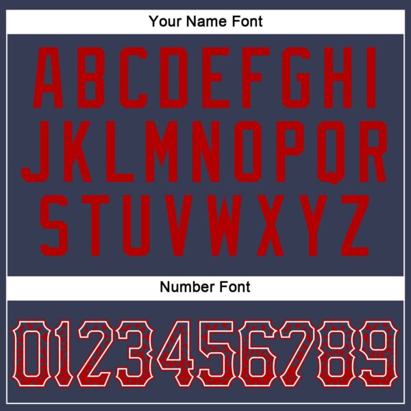 Custom Navy Red-White Authentic Drift Fashion Baseball Jersey