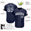 Custom Navy Silver-White Authentic Drift Fashion Baseball Jersey