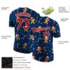 Custom Navy Red-White Christmas 3D Performance T-Shirt
