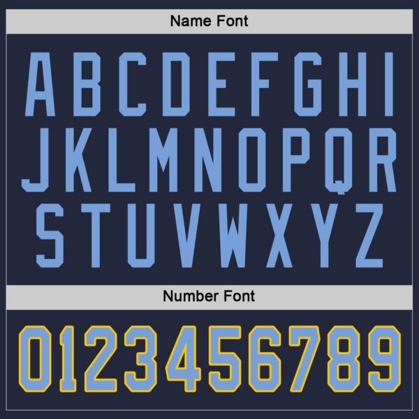 Custom Navy Light Blue-Gold Hockey Jersey