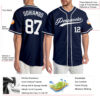 Custom Navy White Authentic Baseball Jersey
