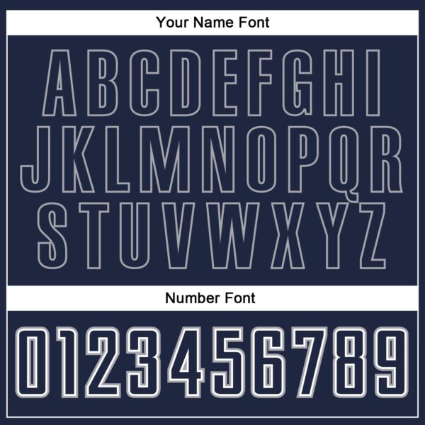 Custom Navy Navy-Gray Authentic Baseball Jersey