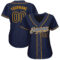 Custom Navy Navy-Gold Authentic Baseball Jersey