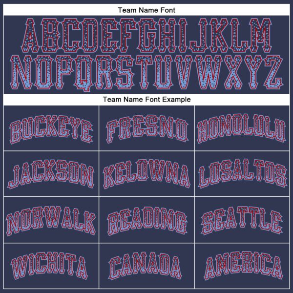 Custom Navy Light Blue-Red Authentic Drift Fashion Baseball Jersey