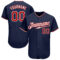 Custom Navy Red-White Authentic Baseball Jersey