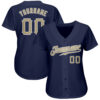 Custom Navy Vegas Gold-White Authentic Baseball Jersey