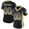 Custom Black Vegas Gold-White Drift Fashion Football Jersey