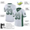 Custom White Grass Green-Black Drift Fashion Football Jersey