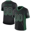 Custom Black Grass Green-White Drift Fashion Football Jersey