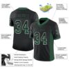 Custom Black Grass Green-White Drift Fashion Football Jersey