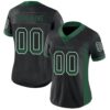 Custom Black Grass Green-White Drift Fashion Football Jersey