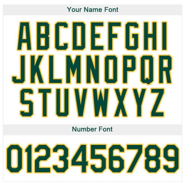 Custom White Green-Gold Baseball Jersey