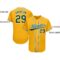 Custom Gold Green-White Baseball Jersey