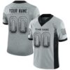 Custom Silver Black-White Drift Fashion Football Jersey