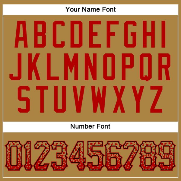 Custom Old Gold Red-Black Authentic Drift Fashion Baseball Jersey