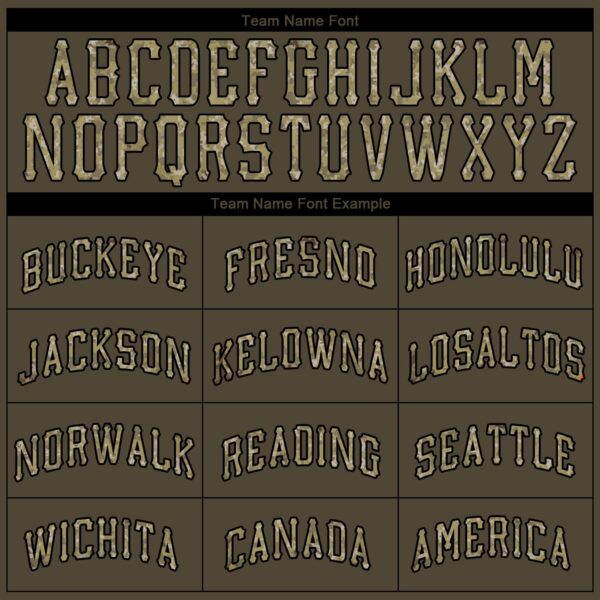 Custom Olive Camo-Black Authentic Salute To Service Baseball Jersey