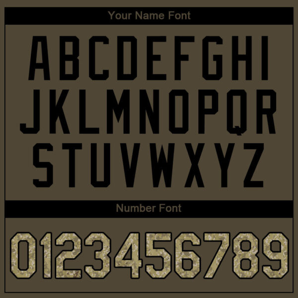 Custom Olive Camo-Black Authentic Salute To Service Baseball Jersey