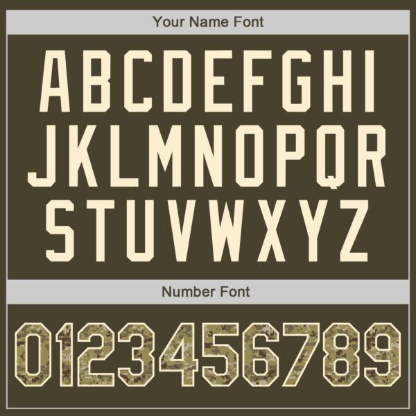 Custom Olive Camo-Cream Authentic Throwback Rib-Knit Salute To Service Baseball Jersey Shirt