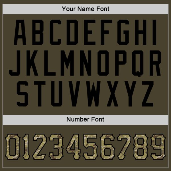 Custom Olive Camo-Black Authentic Throwback Rib-Knit Salute To Service Baseball Jersey Shirt