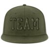Custom Olive Olive-Black Stitched Adjustable Snapback Salute To Service Hat