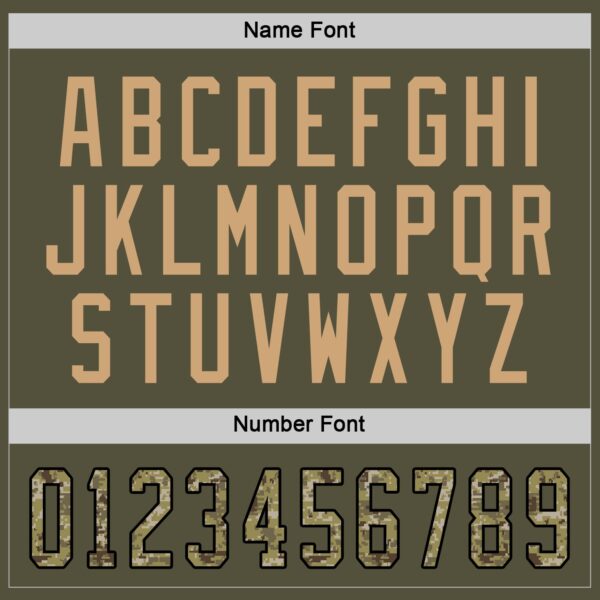 Custom Olive Camo-Old Gold Salute To Service Hockey Jersey