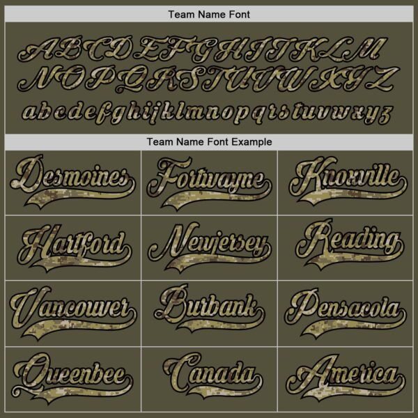 Custom Olive Camo-Old Gold Salute To Service Hockey Jersey