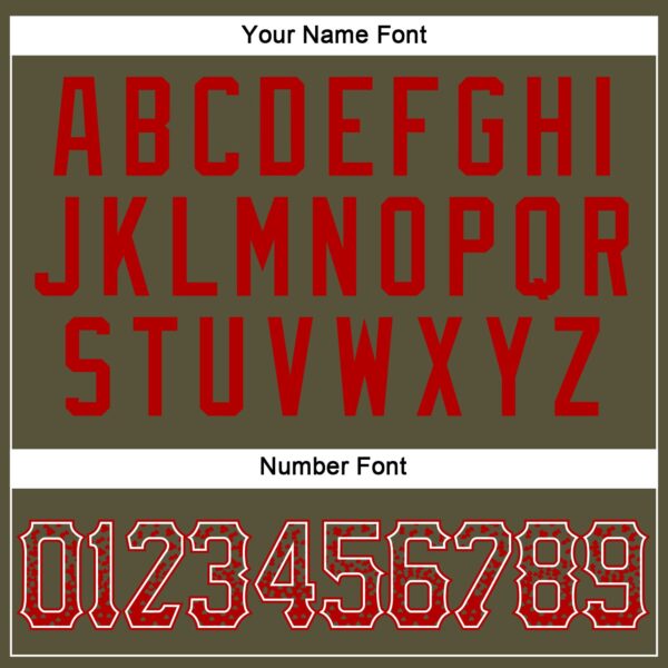 Custom Olive Red-White Authentic Drift Fashion Salute To Service Baseball Jersey