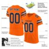 Custom Orange Navy-White Mesh Authentic Football Jersey
