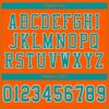 Custom Orange Aqua-White Mesh Authentic Football Jersey